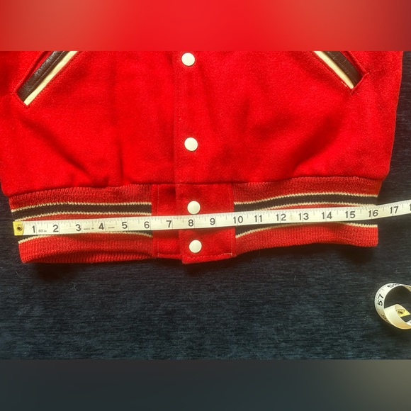 Vintage Varsity Football Bomber Jacket w/ Pin! Excellent Condition - Picture 3 of 9